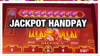 LAST DIAMOND PICK GAVE US A JACKPOT HANDPAY - LUCKY DUCKY $15 MAX BET AT CHOCTAW HIGH LIMIT ROOM