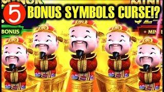 •5 BONUS SYMBOLS TRIGGER!!• CURSED!? DANCING FOO GOLD STACKS 88 Slot Machine Bonus Win (Aristocrat)