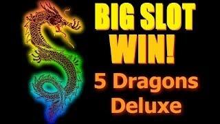 ★ BIG SLOT MACHINE WIN!! 5 Dragons Deluxe Slot Machine Bonus!  ~ Aristocrat