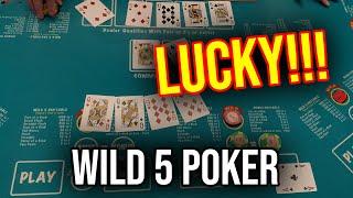 VERY LUCKY WILD 5 POKER SESSION!!