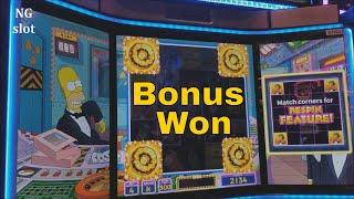 ᴴᴰ • THE SIMPSONS  Slot Machine Bonus Won • ! • NEW•   Slot Live Play | First Attempt