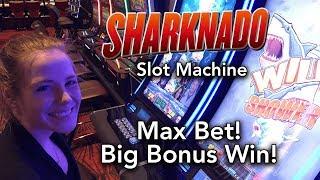 Sharknado Slot Machine BIG WIN! Max Bet*Bonus!! Down to the last Spin!!!
