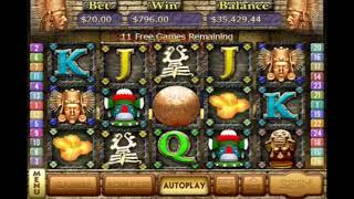 AZTEC INVADERS Video Slot Casino Game with a RETRIGGERED FREE SPIN BONUS