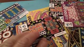New GOLD Scratchcard..it's the BIG Friday game..Full £500's..Cash Pyramid..Jewels..Super 7's..