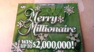 Merry Millionaire - $20 Instant Lottery Scratchcard Ticket Video