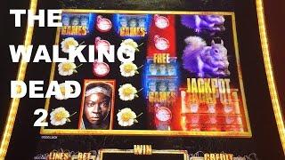The Walking Dead 2 Live Play at Max Bet $3.75 Aristocrat Slot Machine