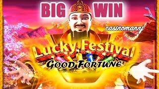 **BIG WIN** - LUCKY FESTIVAL GOOD FORTUNE SLOT - Slot Machine Bonus