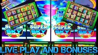 LIVE PLAY on Super Sky Wheel Slot Machine With Bonuses