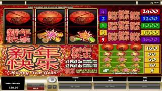 Free Happy New Year Slot by Microgaming Video Preview | HEX