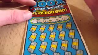 NEW!V 100X THE CASH $20 MICHIGAN LOTTERY TWO SCRATCH OFF WINNERS! WIN $1 MILLION FREE!