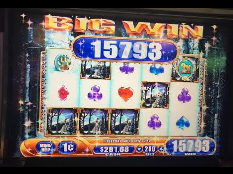 Winter Wolf max bet bonus 25 spins and few line hits ** SLOT LOVER **