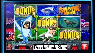 It was that second $100 that did it! Shark Week slot at the Cosmo •