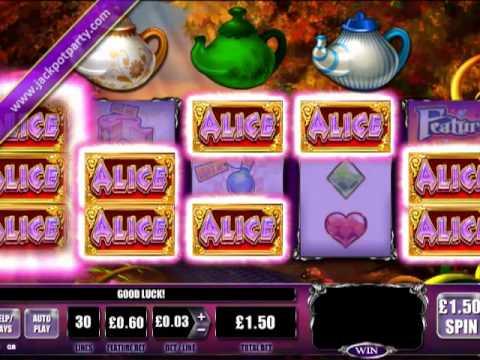 £228.00 SUPER BIG WIN (152 X STAKE) ALICE AND THE MAD TEA PARTY ™ BIG WIN SLOTS AT JACKPOT PARTY
