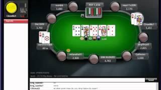 PokerSchoolOnline Live Training Video:"$5 1kcap win. Live Hand Replayer" (21/02/2012) ChewMe1