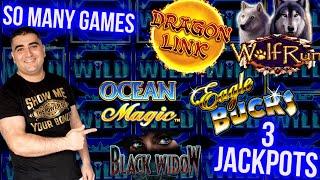 $125 Spin Dragon Link JACKPOTS | Wolf Run Slot Machine JACKPOT