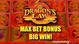 Dragon's Law Slot - *BIG WIN* - MAX BET Slot Bonus - Slot Machine Bonus