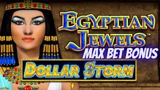 Dollar Storm Egyptian Jewels Slot Machine Max Bet Bonus | Live Slot Play At Casino | SE-4 | EP-16