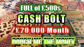 Scratchcards..SCRABBLE..£20,000 Month..Full £500s..Cash Bolt..20X..Dough Money