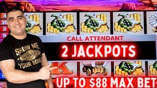 Up To $88 MAX BETS & 2 HANDPAY JACKPOTS - Lets Gamble On High Limit Slots