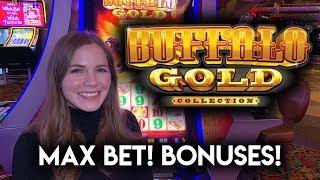 Nice Run of Bonuses!! Buffalo Gold Slot Machine!