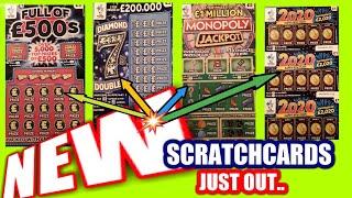 NEW Scratchcards..DIAMOND'7'DOUBLER.New 2020 Cards.New FULL £500s.New MONOPOLY