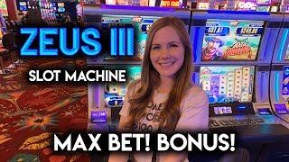 Zeus 3 Slot Machine! Max Bet! BONUS!!