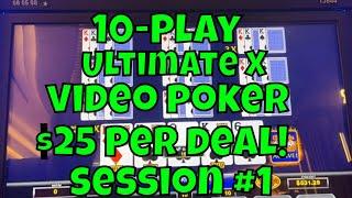 We Play Ultimate X Video Poker For The First Time - $25 Per Spin!