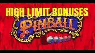 HIGH LIMIT- PINBALL SLOT MACHINE BONUSES-By Jason and me