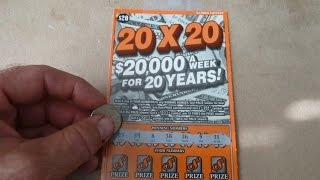 20X20 - $20 Instant Lottery Ticket Scratchcard Video