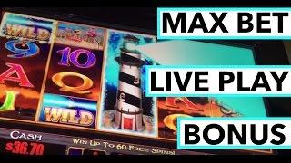 LIVE PLAY and BONUS on Harbor Lights Slot Machine
