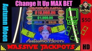 LIVE Slot Machine Play! HIGH LIMIT MAX BET Dragon Link Autumn Moon Jackpots