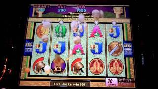 Pompeii slot machine bonus win at Sands Casino Bethlehem
