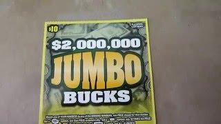 Jumbo Bucks - $10 Illinois Lottery Scratch Off Ticket
