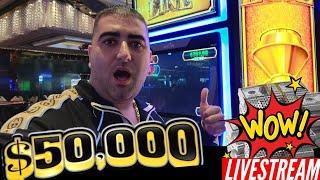 ⋆ Slots ⋆50,000 High Limit Live Stream Slot Play - $200 Max Bet Pinball JACKPOT
