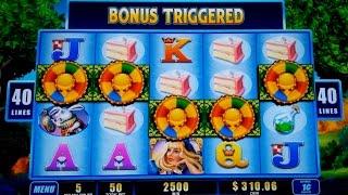 Cheshire Cat Slot Machine *INCREDIBLE* 750x Big Win 5 Bonus Symbol Trigger!