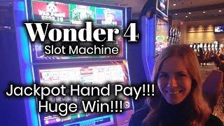 Wonder 4 Slot Machine! Jackpot Handpay! HUGE WIN!