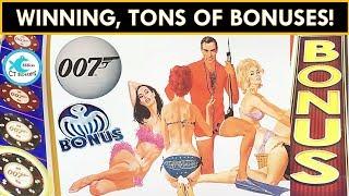 •NEW SLOT• JAMES BOND - THUNDERBALL SLOT MACHINE! Mr. CT takes on 007 and WINS!