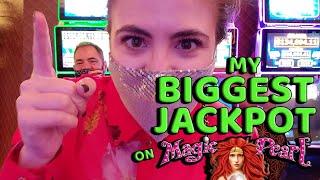 My BIGGEST Handpay Jackpot EVER on Magic Pearl Lightning Link!