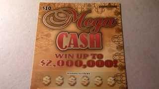 "Mega Cash" Illinois Lottery $10 Ticket