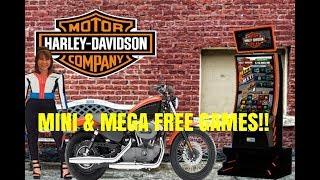 RIDING THE MINI AND MEGA FREE GAMES ON HARLEY!