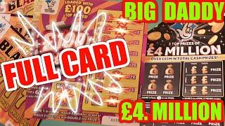 •Big Daddy•.£4.Million Scratchcard game•&•FULL Card.•who is Guest Star?•