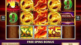 MUSTANG MONEY Video Slot Casino Game with a MUSTANG MONEY FREE SPIN BONUS