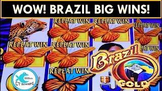 BUTTERFLIES BRING MASSIVE WINS ON BRAZIL GOLD SLOT MACHINE! REALLY! WONDER 4 SPINNING FORTUNES!