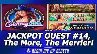 Jackpot Quest #14 - Playing All Games in a WMS Game Chest Machine, The More, The Merrier!