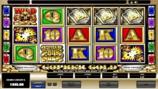 Free Gopher Gold Slot by Microgaming Video Preview | HEX
