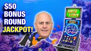 ⋆ Slots ⋆ Big 6X Bonus Round Jackpot Win on Deep Sea Magic ⋆ Slots ⋆ Max Bet $50 Drop & Lock Spins