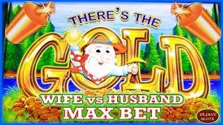 •• WIFE vs HUSBAND • BONUS BATTLE • THERE'S THE GOLD MAX BET