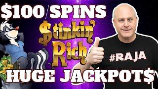 High Rolling With $100 Stinkin Rich Spins!