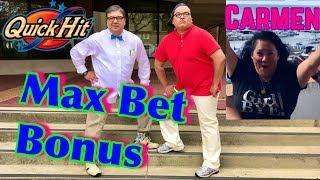 •Guest CARMEN!!•Quick Hit Slot Machine, Max Bet!, Season 3 Episode 8, Live Play, Casino Slots!