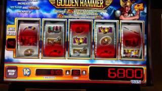 WMS Golden Hammer Slot Bonus Part 2 + Minor Jackpot - SugarHouse Casino - Philadelphia, PA